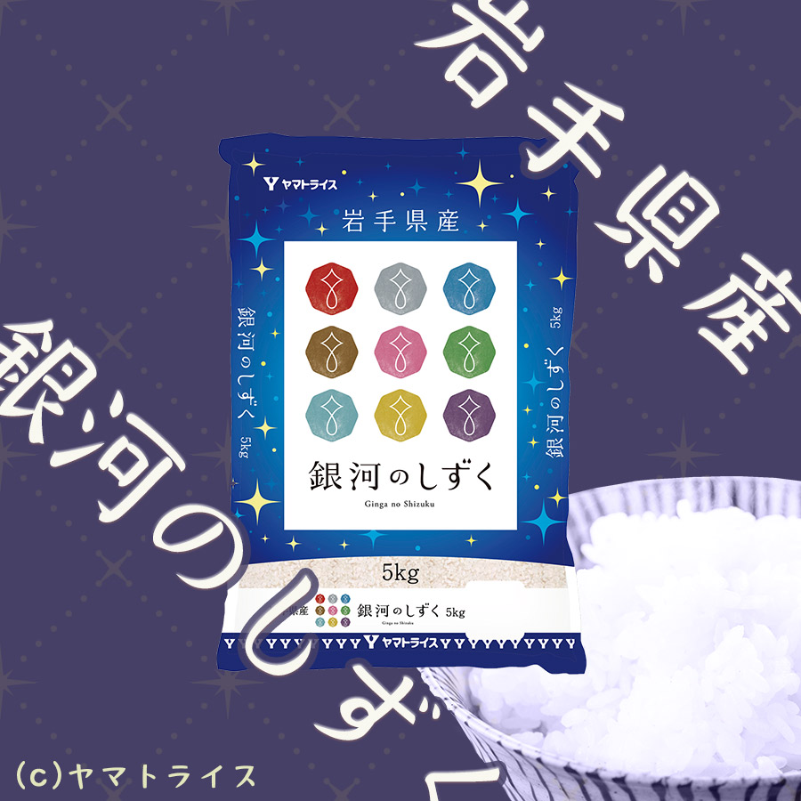 岩手県産 銀河のしずく 20kg(5kg×4袋) 令和5年産 ヤマトライス 本店